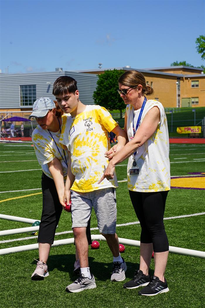 Students from Sunrise School participate in the Special Olympics hosted by Plum.